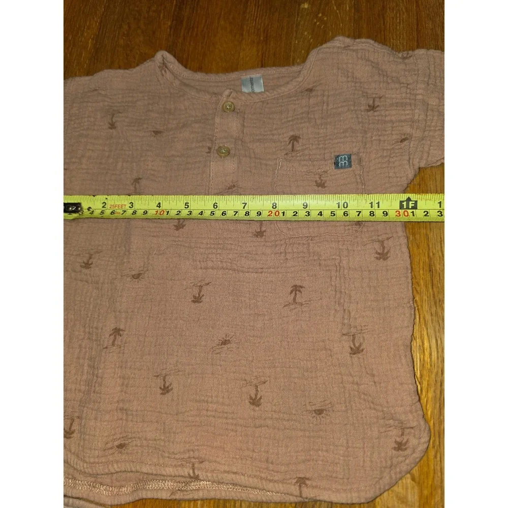 Modern Moments Gerber Toddler Girls 3T Clay Gauze Henley Shirt and Shorts Set
